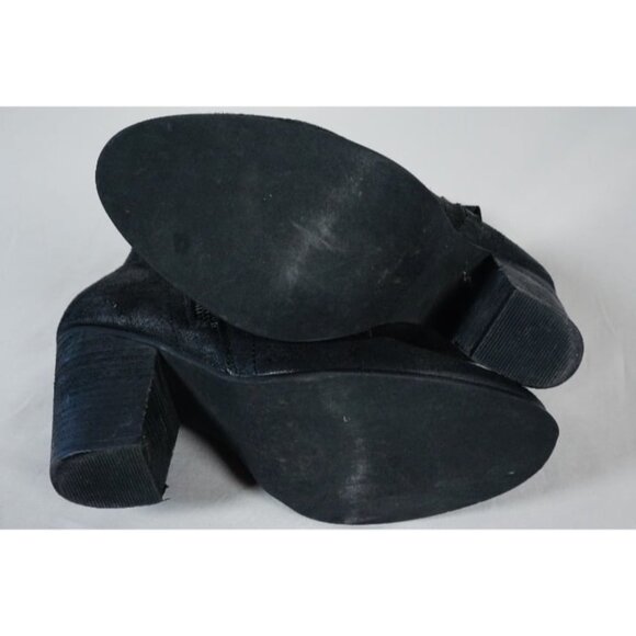 Daisy Fuentes Black Faux Leather Ankle Boots Caroline Size US 8W - Picture 4 of 9